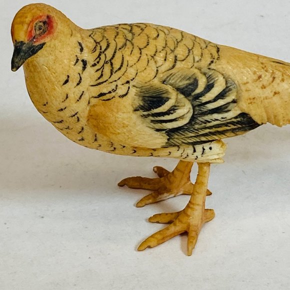 Pheasant Bird Carving ? IBJ or TBJ ? Feels like Resin Painted one claw flawed - Picture 3 of 13